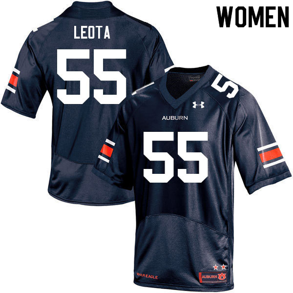 Auburn Tigers Women's Eku Leota #55 Navy Under Armour Stitched College 2021 NCAA Authentic Football Jersey RNV2874RR